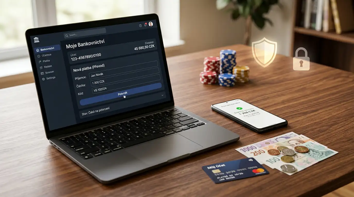 Bankovni prevod v online kasinu - bezpecna platba z ceskeho bankovniho uctu do hracske platformy