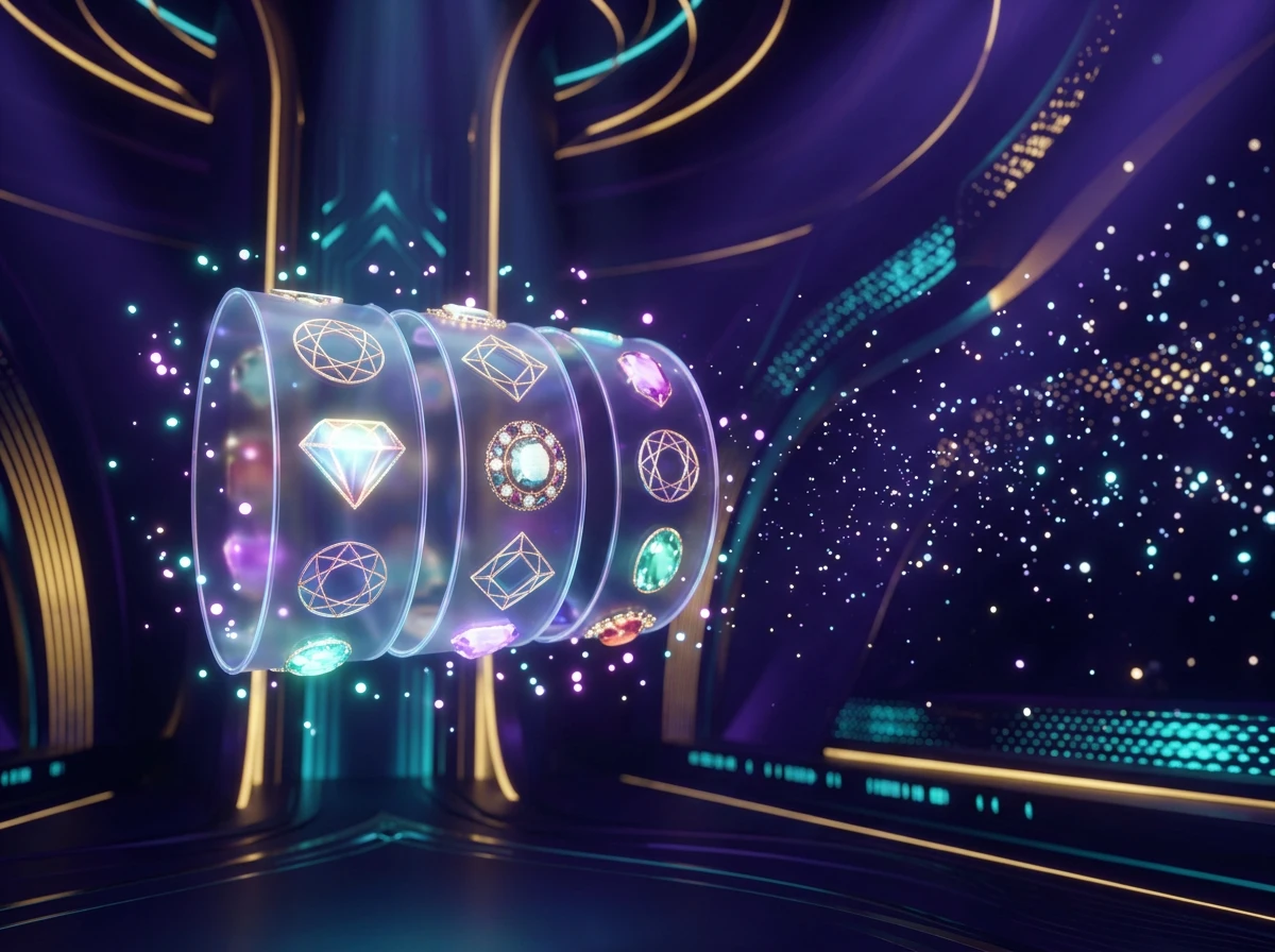 Atmosfera di casino online con elementi digitali e slot machine in stile NetEnt