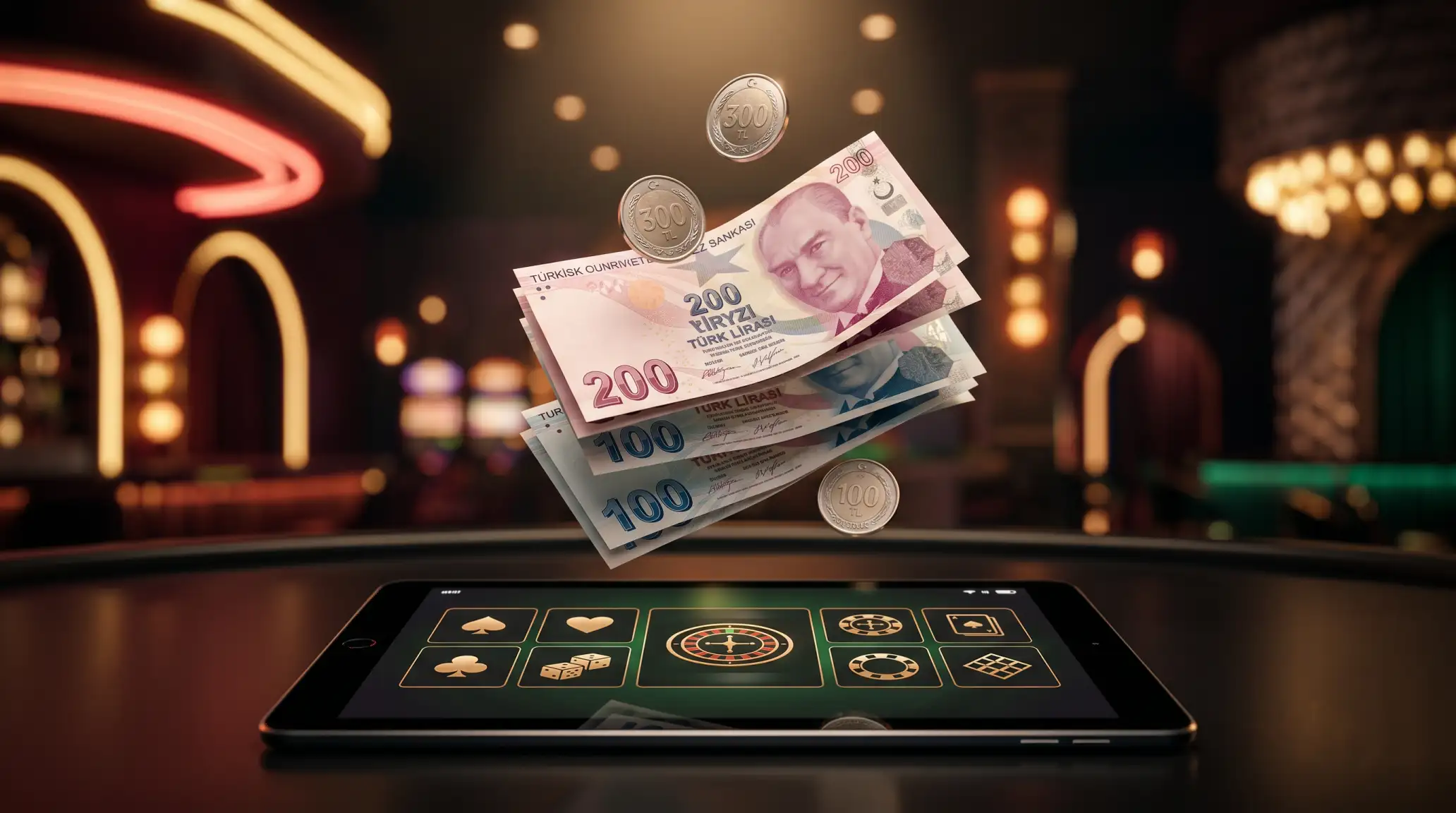 Online casino platformunda 300 TL minimum depozito ile oyun oynama konsepti