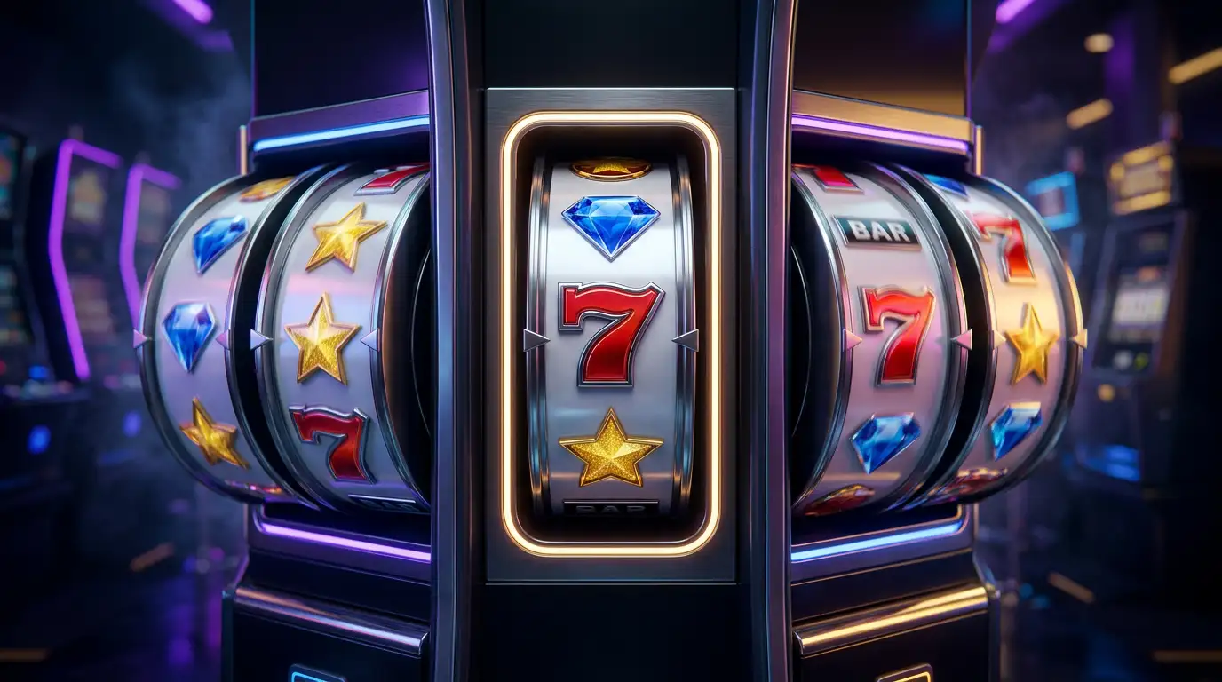 NetEnt Casino-Software mit leuchtenden Spielautomaten-Symbolen in professioneller iGaming-Atmosphaere