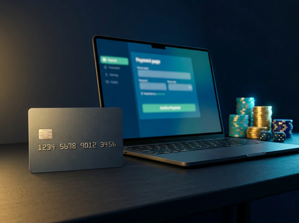 Paysafecard prepaid voucher naast een laptop met een online casino stortingspagina in Nederland