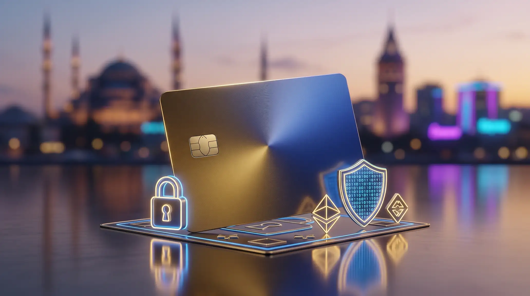 Paysafecard on odemeli kart ve 16 haneli PIN kodu ile guvenligi temsil eden gorsel
