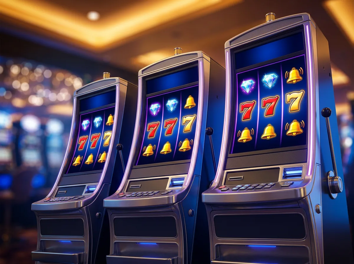 Slots WMS Gaming em ambiente de casino online com simbolos classicos e interface moderna