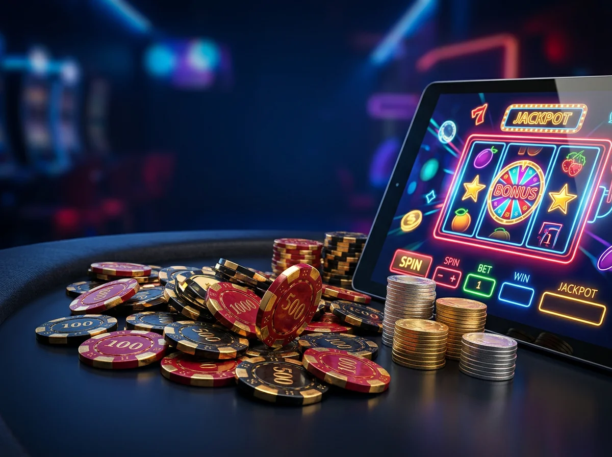 Stortingsbonus bij een online casino in Nederland met speelfiches en digitale interface