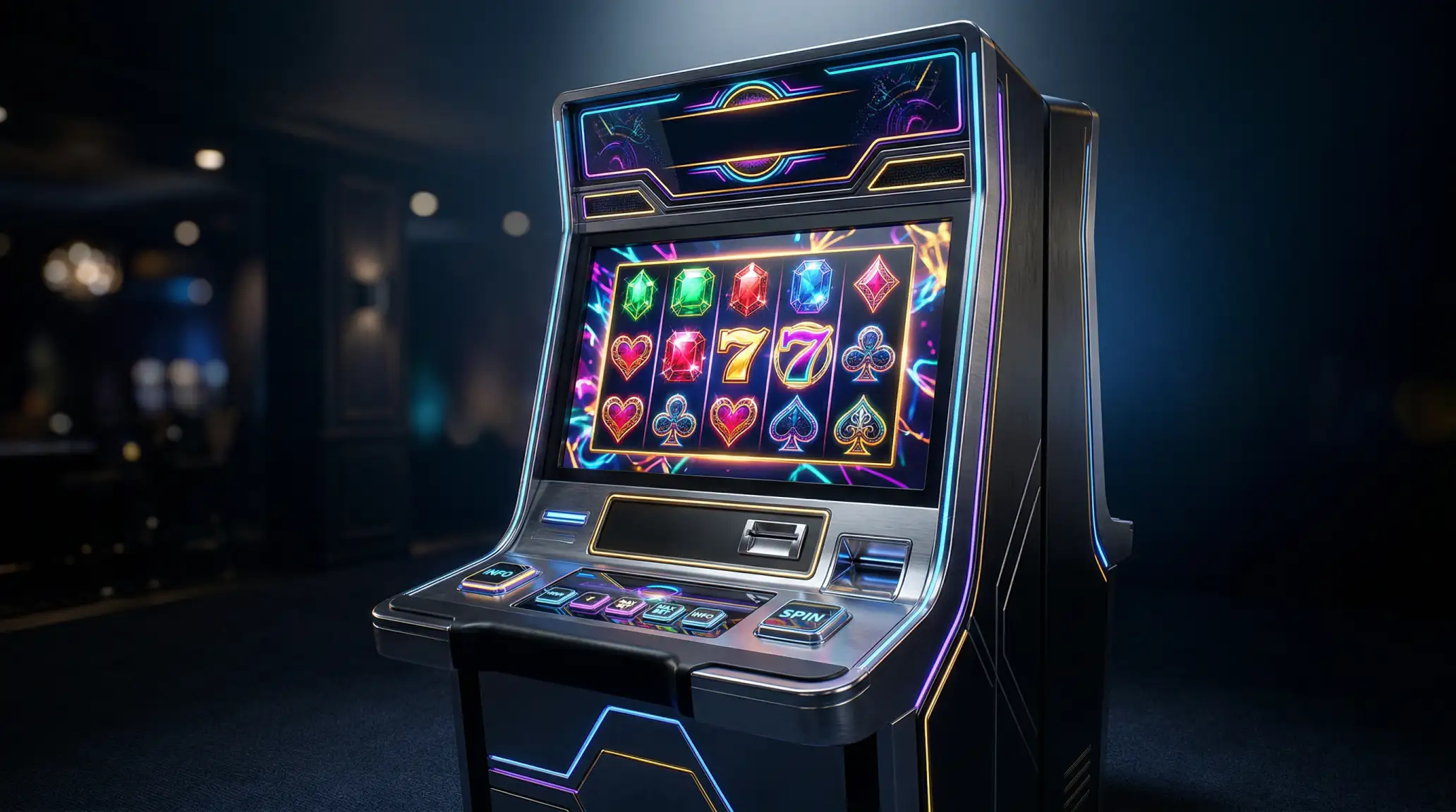 IGT slot makineleri ve casino oyunlari gorseli - renkli makara sembolleri ve modern oyun ekrani