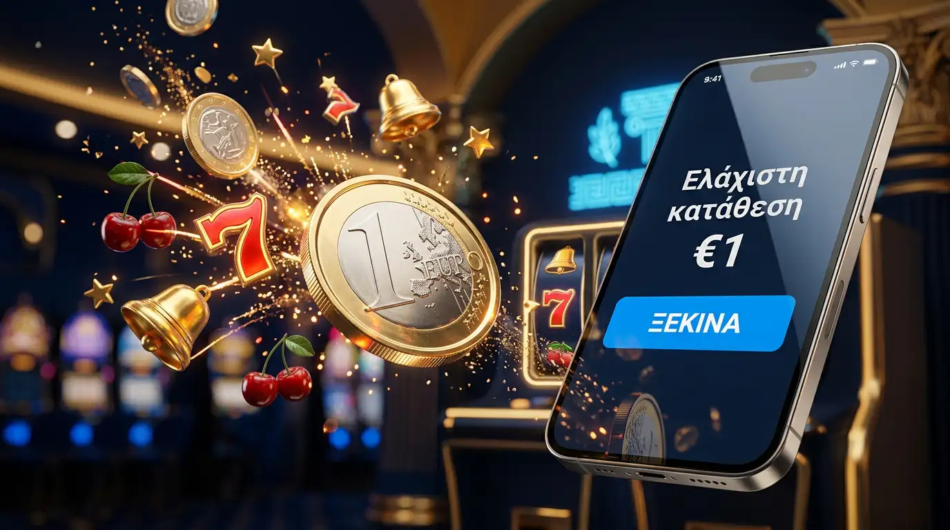 Οθόνη online καζίνο με κέρμα του 1 ευρώ και φρουτάκια στην Ελλάδα